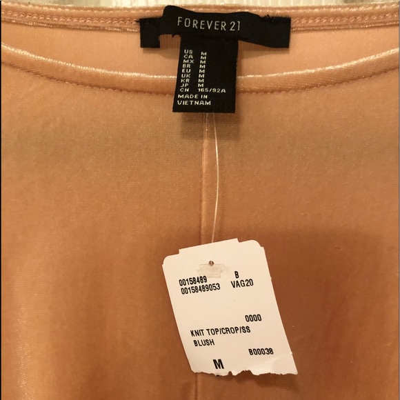 BNWT forever 21 front twist velvet crop top - Picture 4 of 6